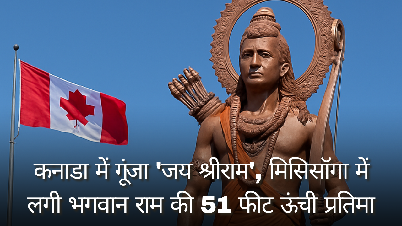 ​कनाडा में गूंजा 'जय श्रीराम', मिसिसॉगा में लगी भगवान राम की 51 फीट ऊंची प्रतिमा 